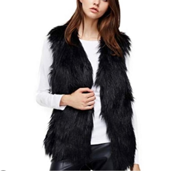 CAbi Jackets & Blazers - Cabi Black fuzzy vest